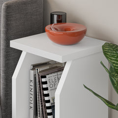 Tena Modern Side Table – White