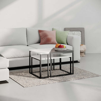 Ohlady Modern Coffee Table Multipurpose H 41.8cm in Anthracite,White