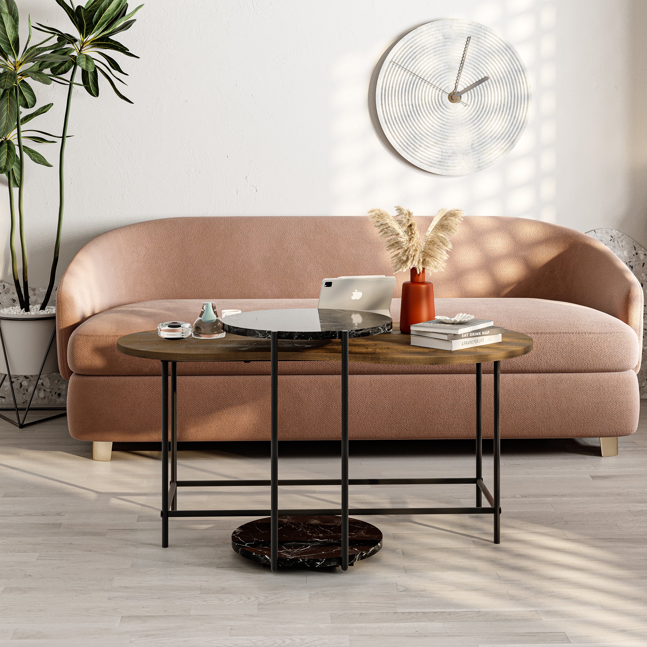 Cuddle Coffee Table - Modern 2-piece Nested Set