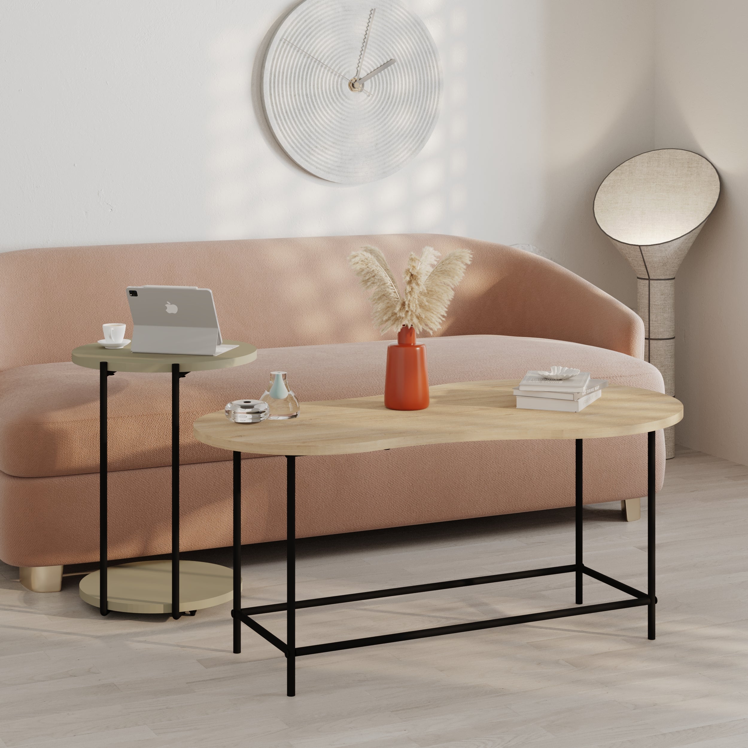 Cuddle Coffee Table - Modern 2-piece Nested Set