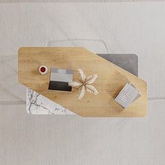 Nesty Modern Coffee Table 3 Pieces – Oak - Retro Grey - Carrara