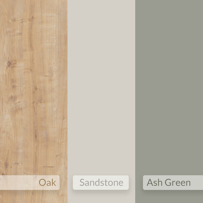 Nesty Modern Coffee Table 3 Pieces – Oak - Sandstone - Ash Green