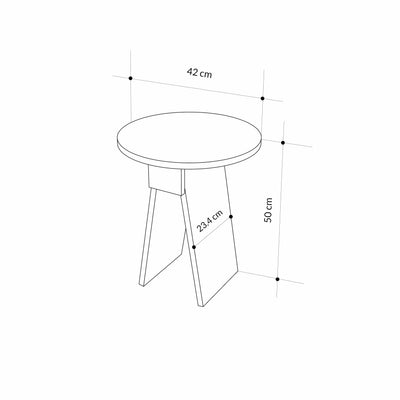 Chen Side Table – Modern Round Accent Table for Living Room, Bedroom or Entryway - view 19