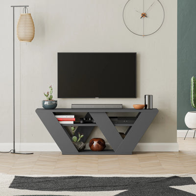 Pipralla Modern TV Stand 110 cm in Anthracite