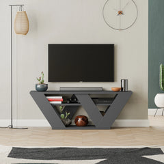 Pipralla Modern TV Stand 110 cm in Anthracite
