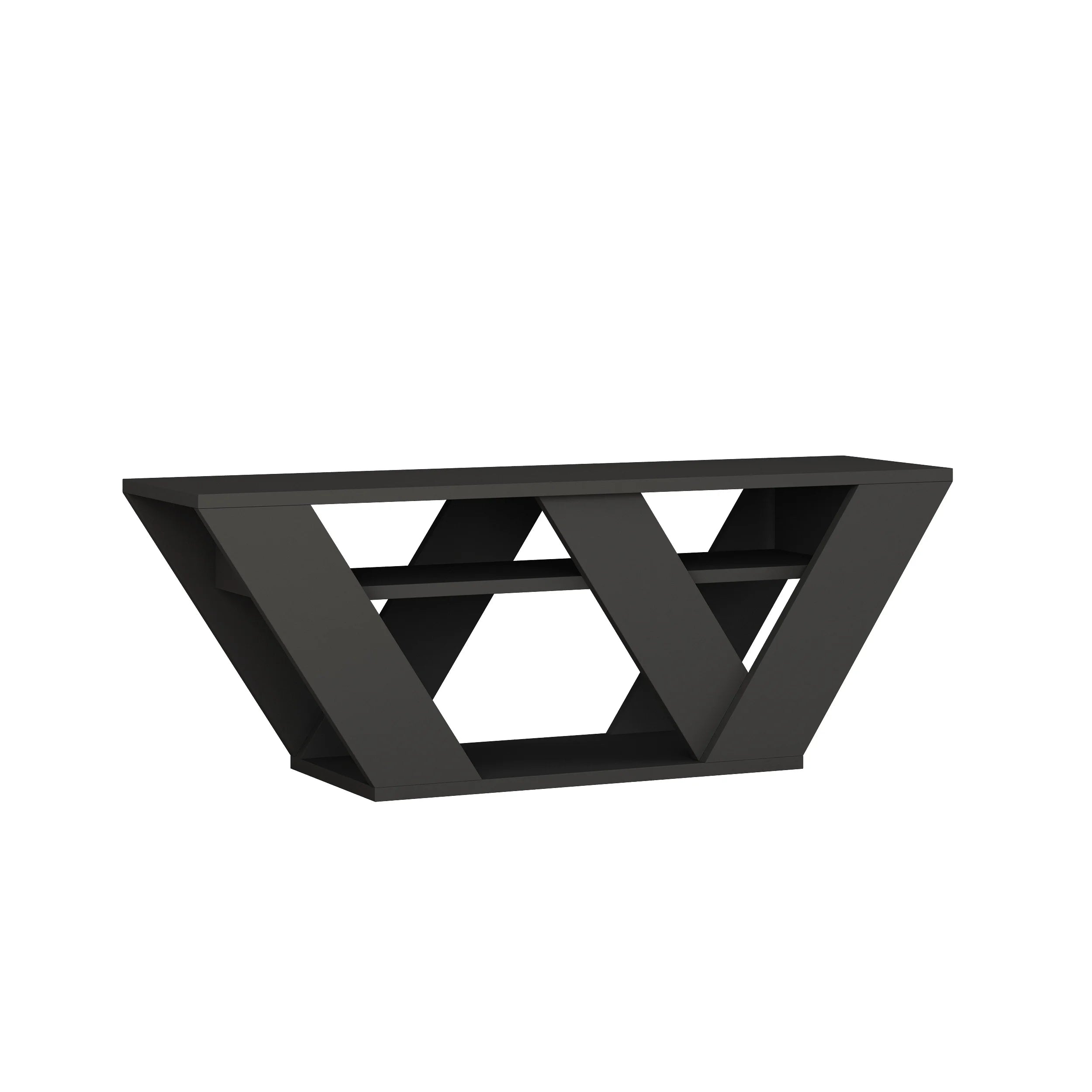 Pipralla Modern TV Stand Multimedia Centre TV Unit With Shelves 110cm