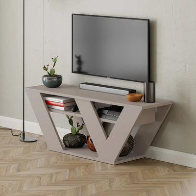 Pipralla Modern TV Stand Multimedia Centre TV Unit With Shelves 110cm