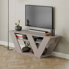 Pipralla Modern TV Stand Multimedia Centre TV Unit With Shelves 110cm