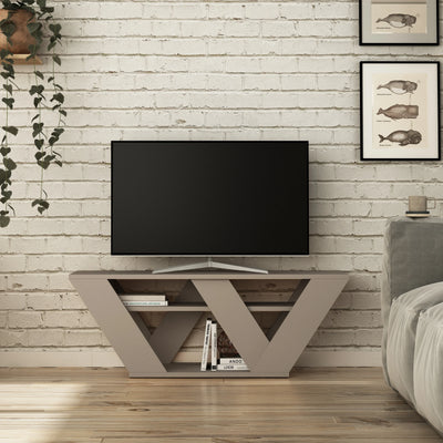 Pipralla Modern TV Stand Multimedia Centre TV Unit With Shelves 110cm