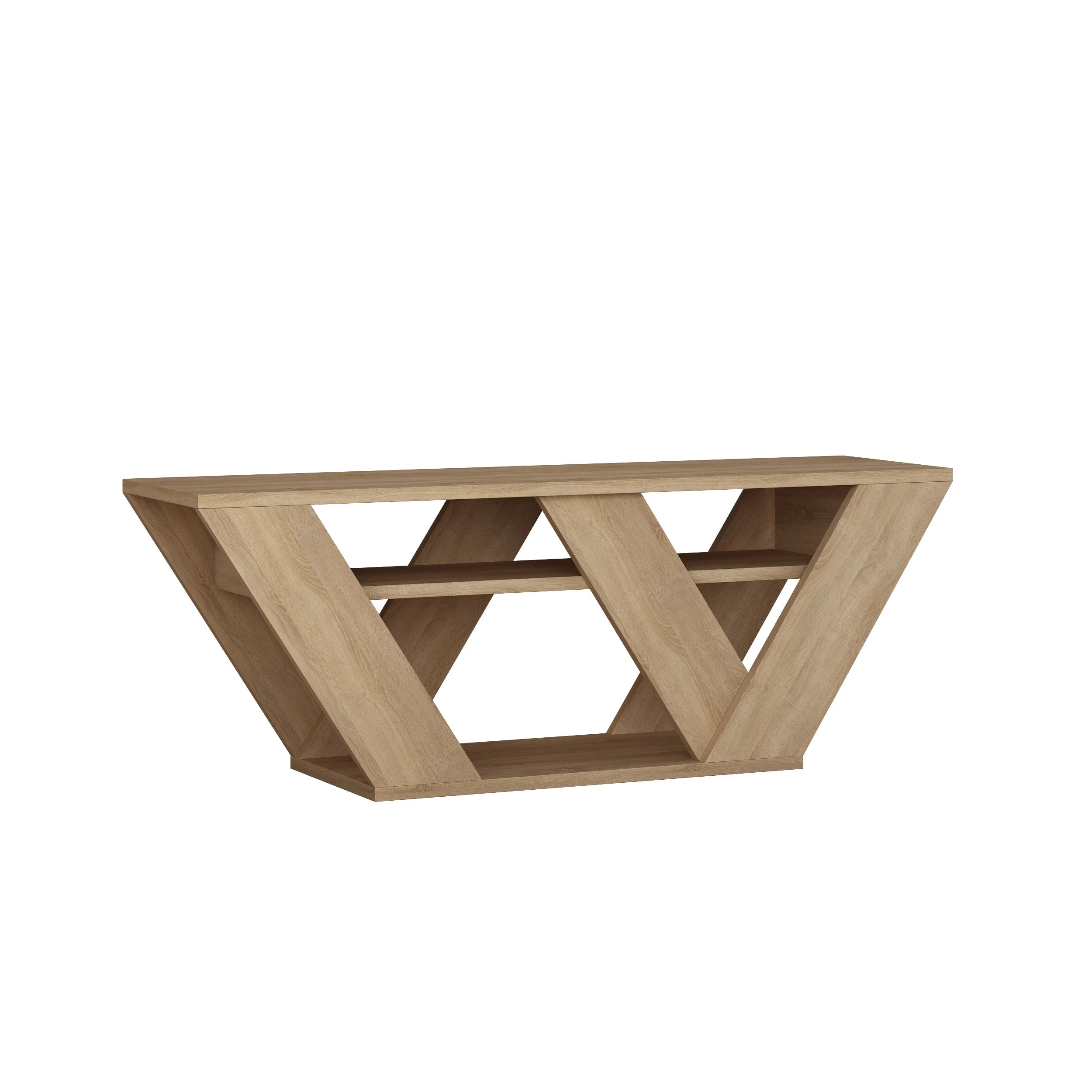 Pipralla Modern TV Stand Multimedia Centre TV Unit With Shelves 110cm