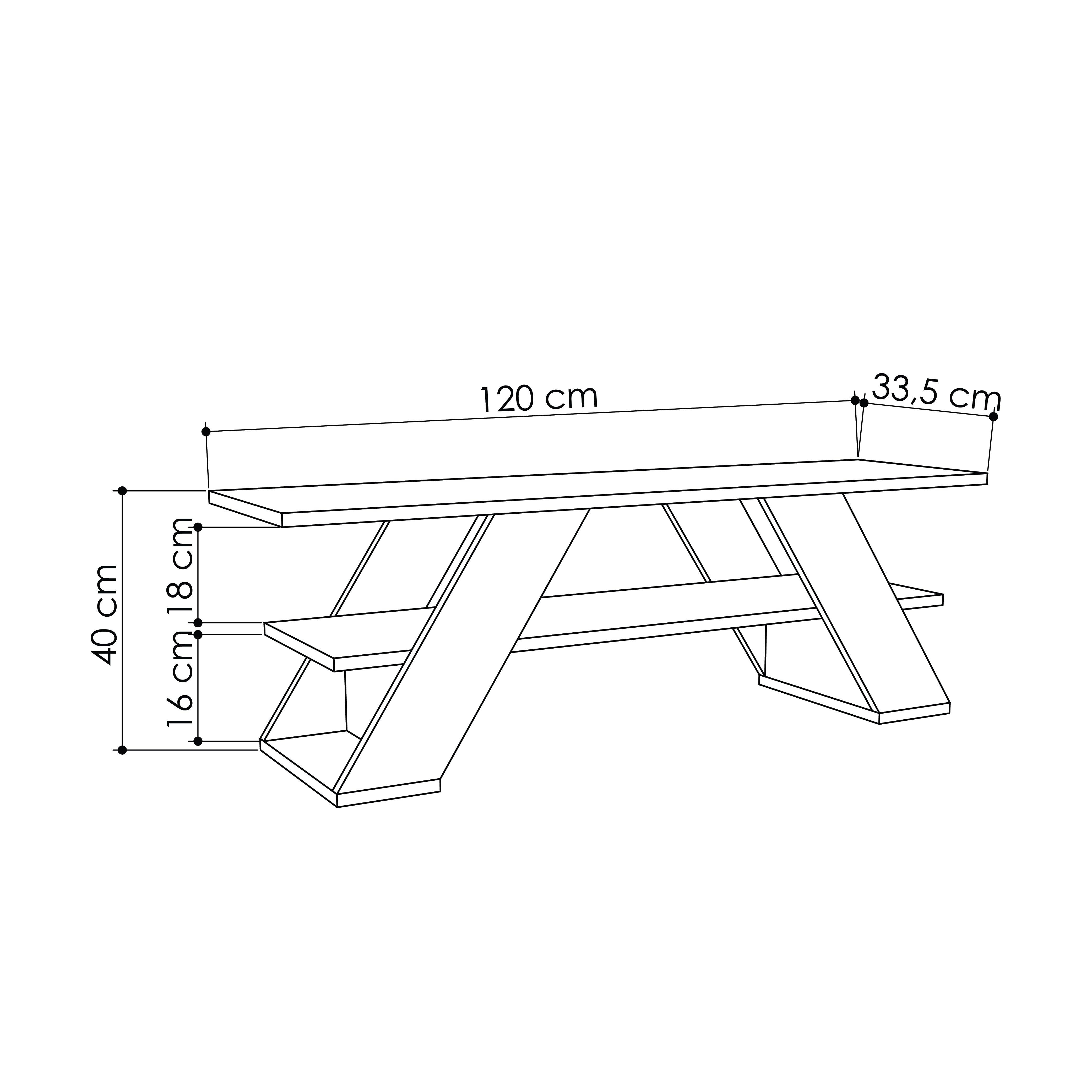 Farfalla TV Stand 120cm – Decortie