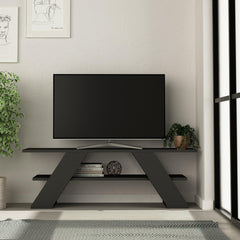 Farfalla Modern TV Stand Multimedia Centre TV Unit With Shelves 120cm in Anthracite