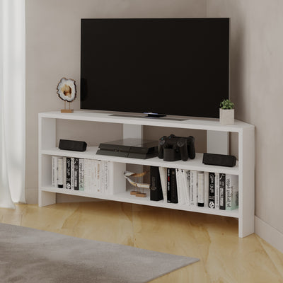 Thales Corner Modern TV Stand Multimedia Centre Corner 110cm - Decortie