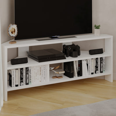 Thales Corner Modern TV Stand Multimedia Centre Corner 110cm - Decortie