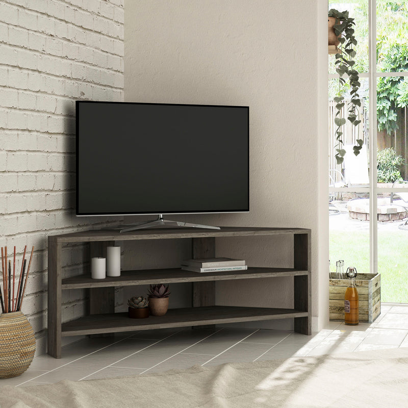 Thales Corner Modern TV Stand Multimedia Centre Corner 110cm - Decortie
