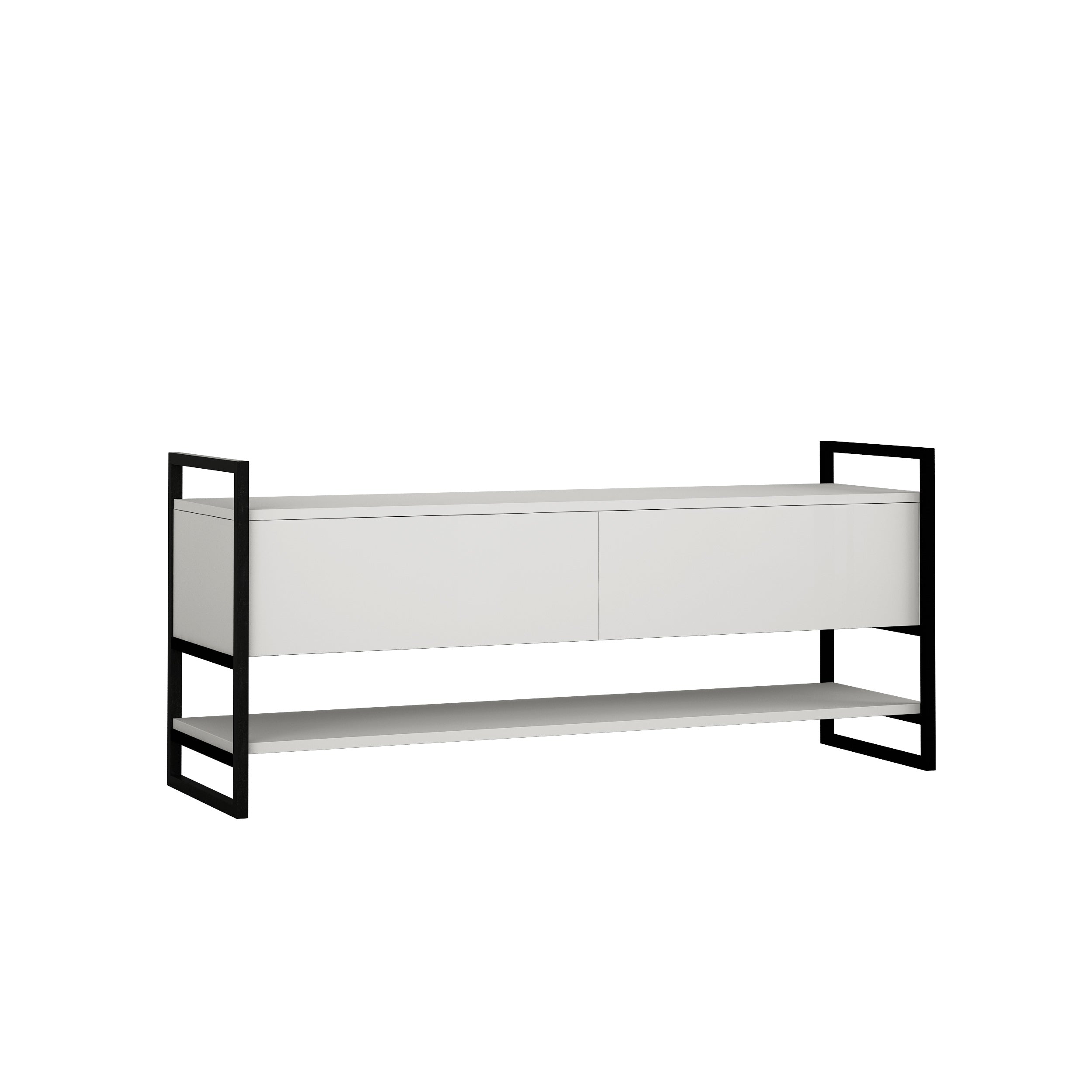 Metola Modern TV Stand Multimedia Centre TV Unit With Storage Cabinet 130cm - Decortie