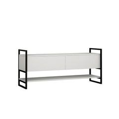 Metola Modern TV Stand Multimedia Stand TV Unit With Storage Cabinet 130cm – White