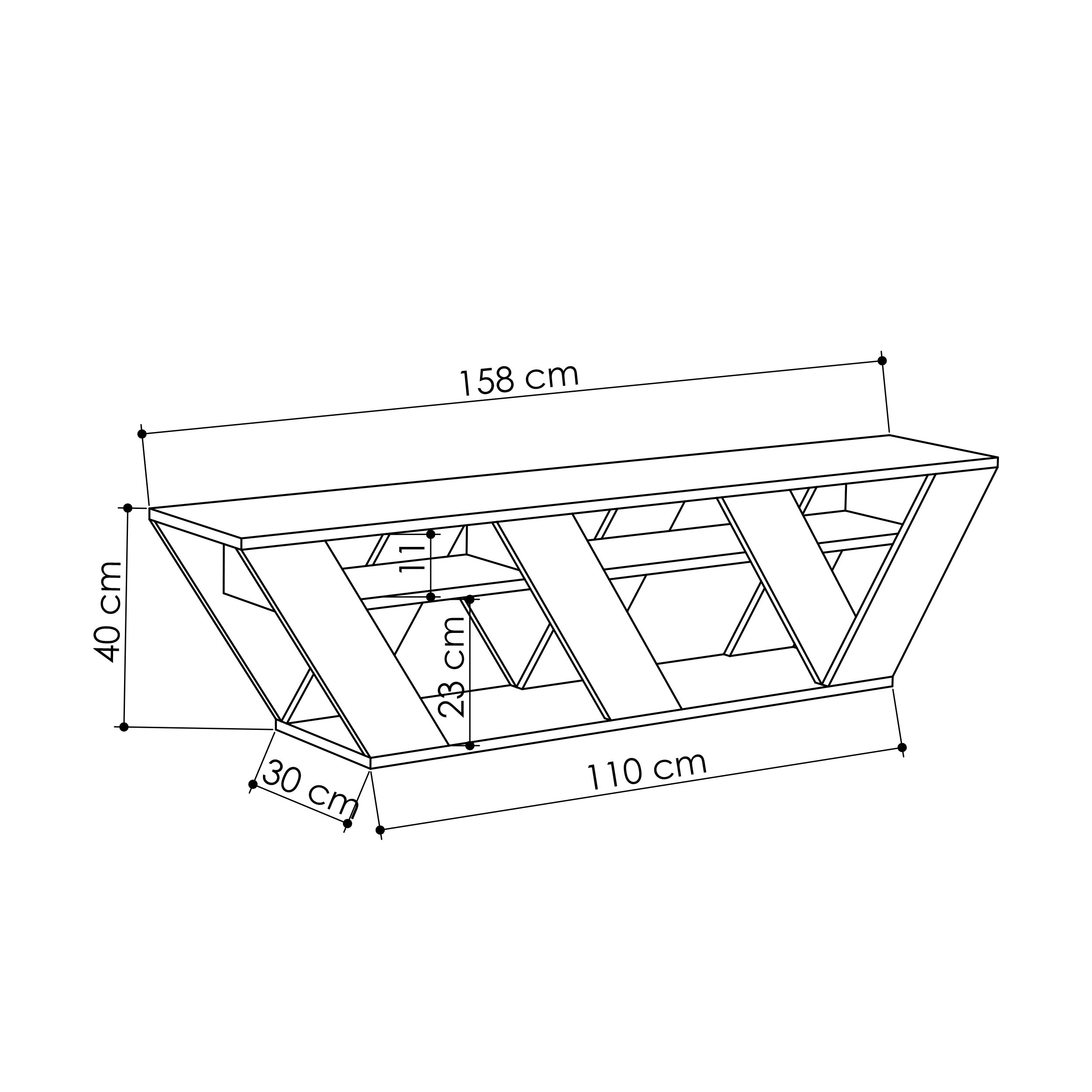 Ralla TV Stand 158cm – Decortie