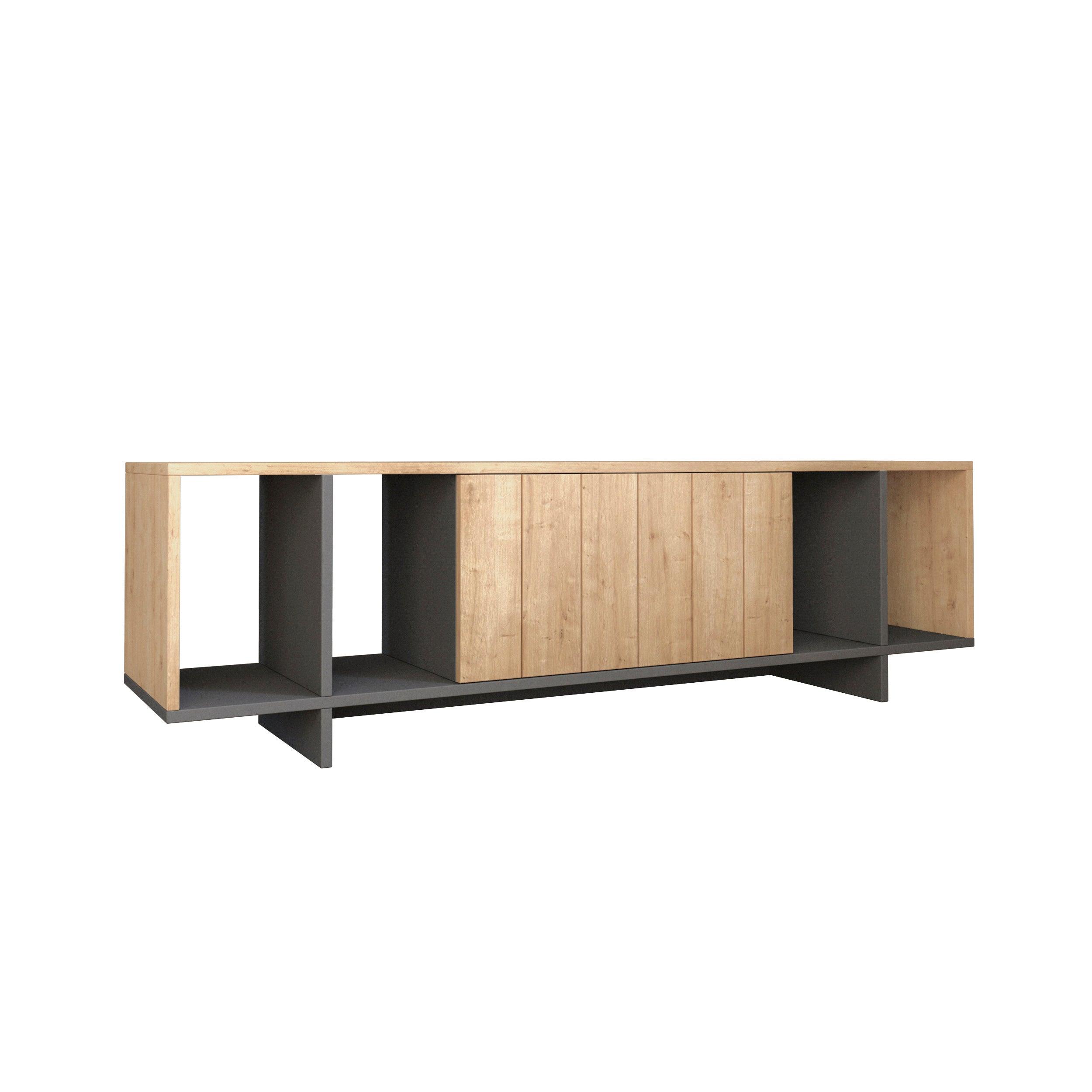 Zitano Modern TV Stand Multimedia Centre With Storage Cabinet 160cm - Decortie