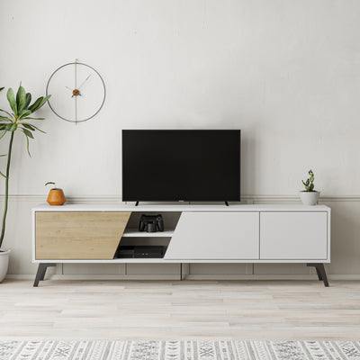 Fiona Modern Tv Stand 180cm in White,Oak