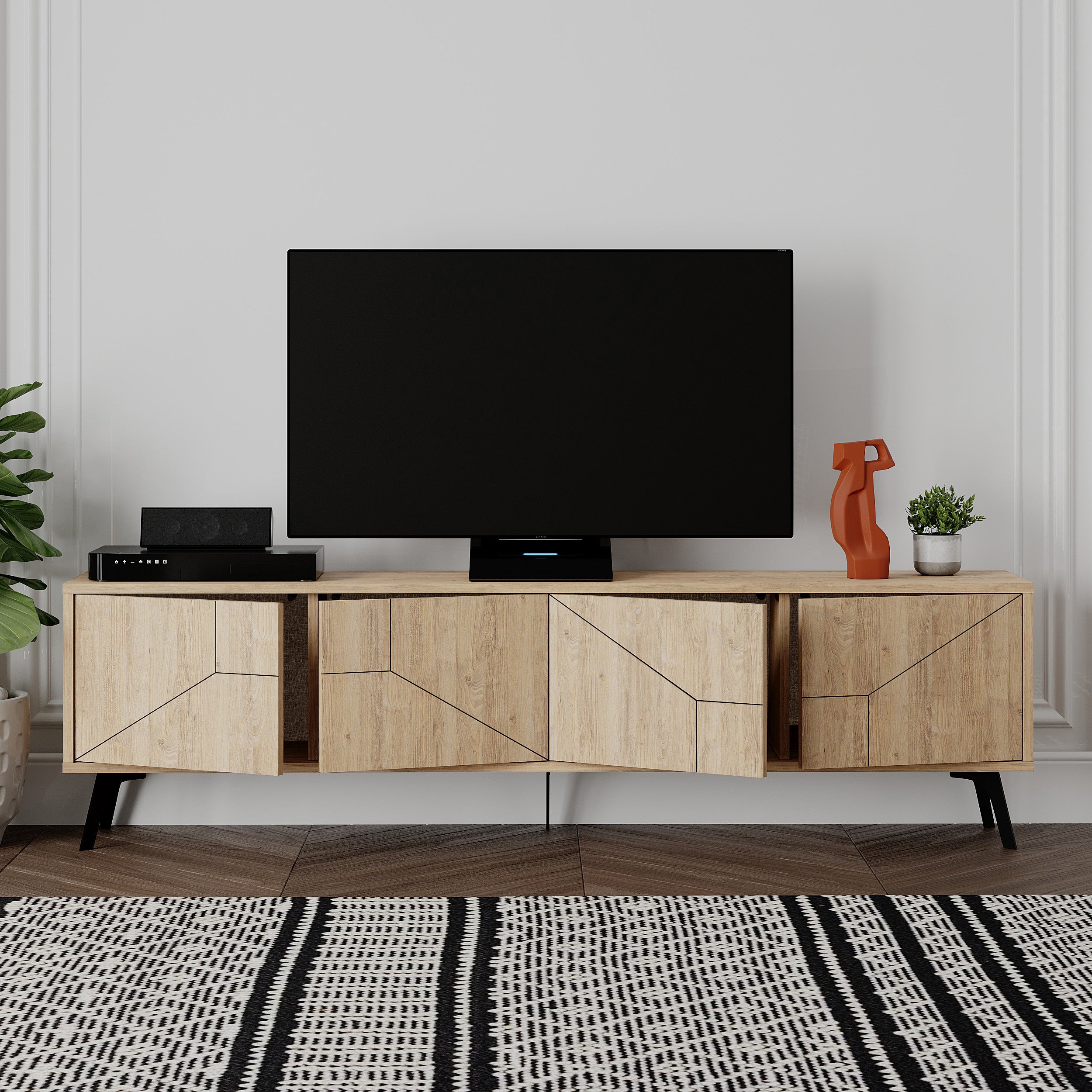 Dune TV Stand 180cm with open storage – Decortie