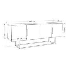 Tontini Modern TV Stand Multimedia Centre – dimensions (cm)