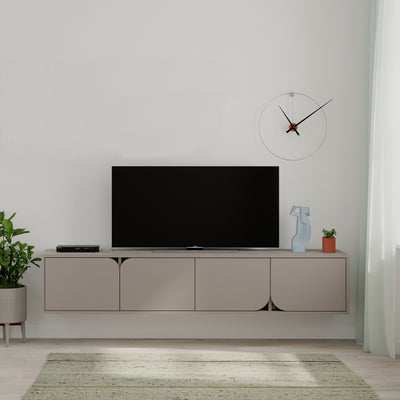 Spark Modern Floating Tv Stand in Light Mocha