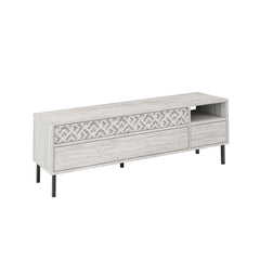 Heaton Modern TV Stand Multimedia Centre TV Unit With Storage Cabinet 144.6cm – Ancient White