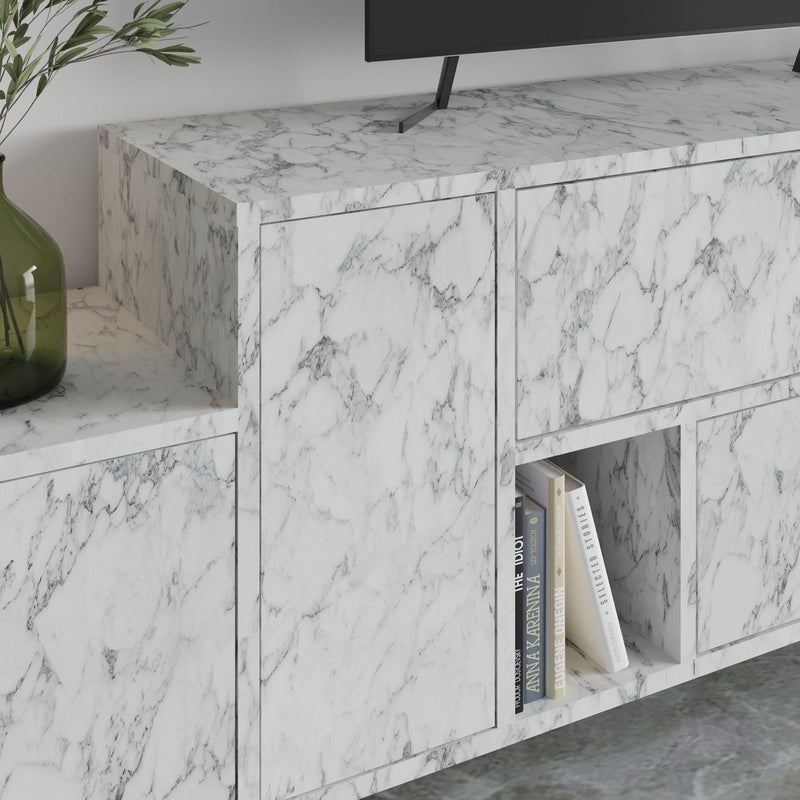 Hermes Modern TV Stand Multimedia Centre With Storage Cabinet 171.2 cm - Decortie