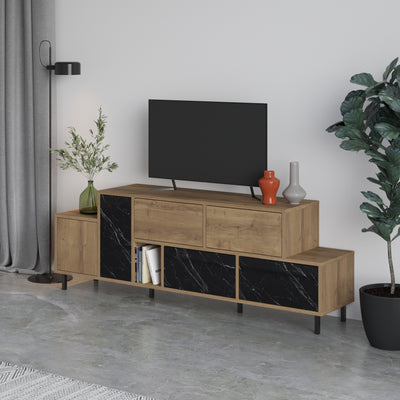 Hermes Modern TV Stand Multimedia Centre With Storage Cabinet 171.2 cm - Decortie
