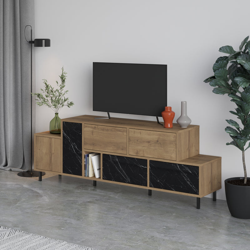Hermes Modern TV Stand Multimedia Centre With Storage Cabinet 171.2 cm - Decortie