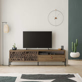 Dionysos Modern TV Stand Multimedia Stand TV Unit With Storage Cabinet 170cm in Dark Oak