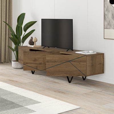 Jakomen TV Cabinet 3D 160cm - Dark Oak - view 3