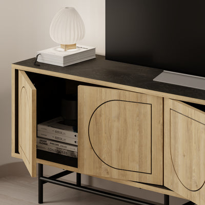 Joji TV Stand Oak & Moss Effect 149 cm - view 3