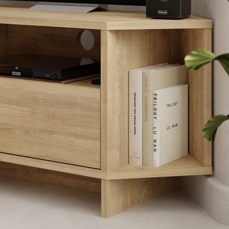 Viva Corner TV Unit – close-up detail – corner TV stand for 40-inch TVs – Decortie