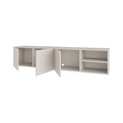 Conrad TV Unit – 180 cm – 3 Soft Close Doors Wall Mounted Entertainment Centre – Sandstone