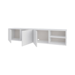 Conrad TV Unit – 180 cm – 3 Soft Close Doors Wall Mounted Entertainment Centre – White