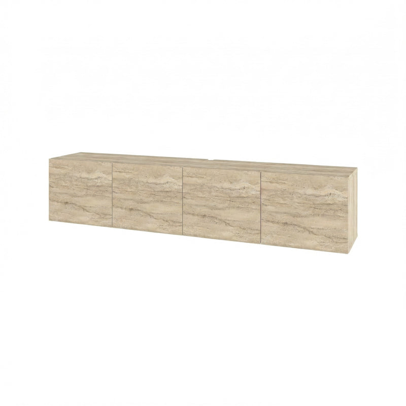 Combe Floating Wall-Mounted TV Unit 180cm (W) Soft-Close 4 Doors - Additional Image 4