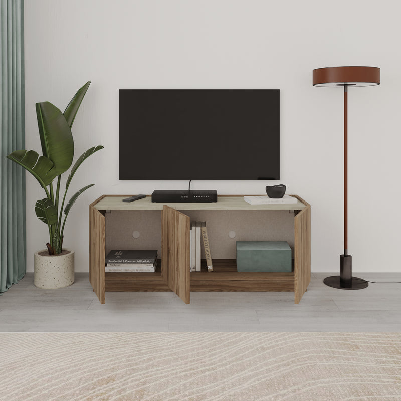 Dione TV Stand Oak & Travertine Effect 120cm - view 3