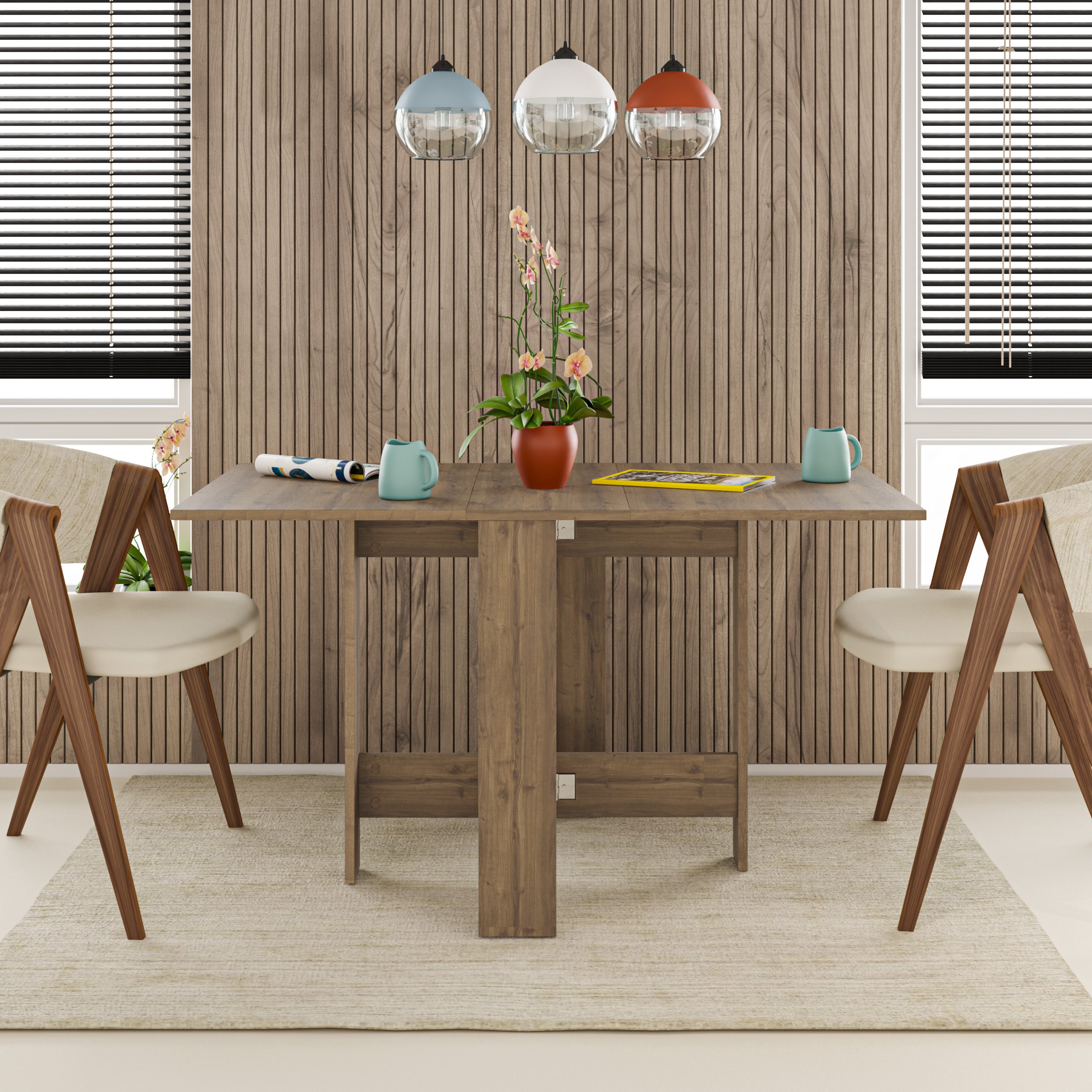 Artemio Dining Table – Foldable – Dark Oak Effect