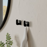 Luxa Modern Hook Multipurpose Versatile Metal Hanger Set Triple – Black