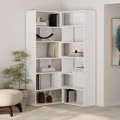 Molly Corner Bookcase No.4 179cm – lifestyle view – Decortie