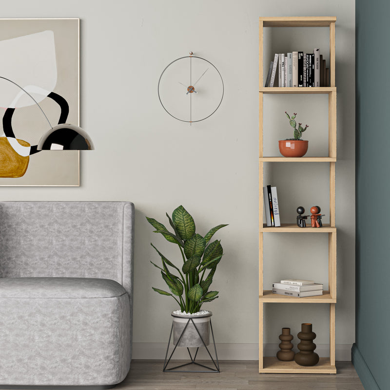 Piri Modern Bookcase Display Unit Tall 161cm - Decortie