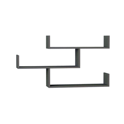 Tibet Wall Mounted Modern Bookcase Display Unit W 119cm - Decortie