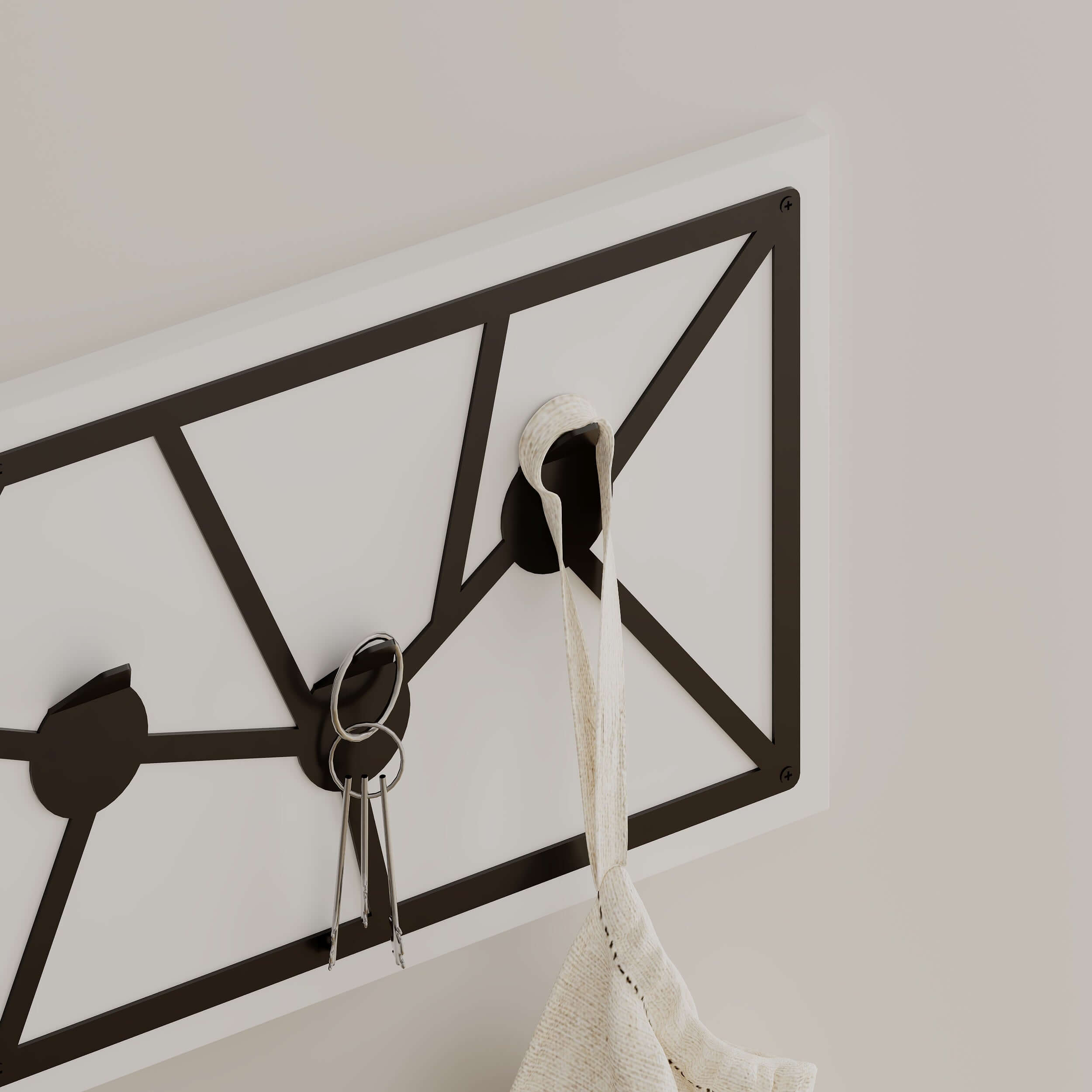 Trace Modern Wall Mounted Hanger with 5 Hooks