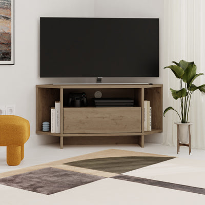 Modern Viva Corner TV Unit – Compact Corner Stand with Shelves & Cabinet for 40-Inch TVs - view 30