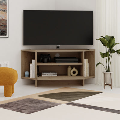 Modern Viva Corner TV Unit – Compact Corner Stand with Shelves & Cabinet for 40-Inch TVs - view 31