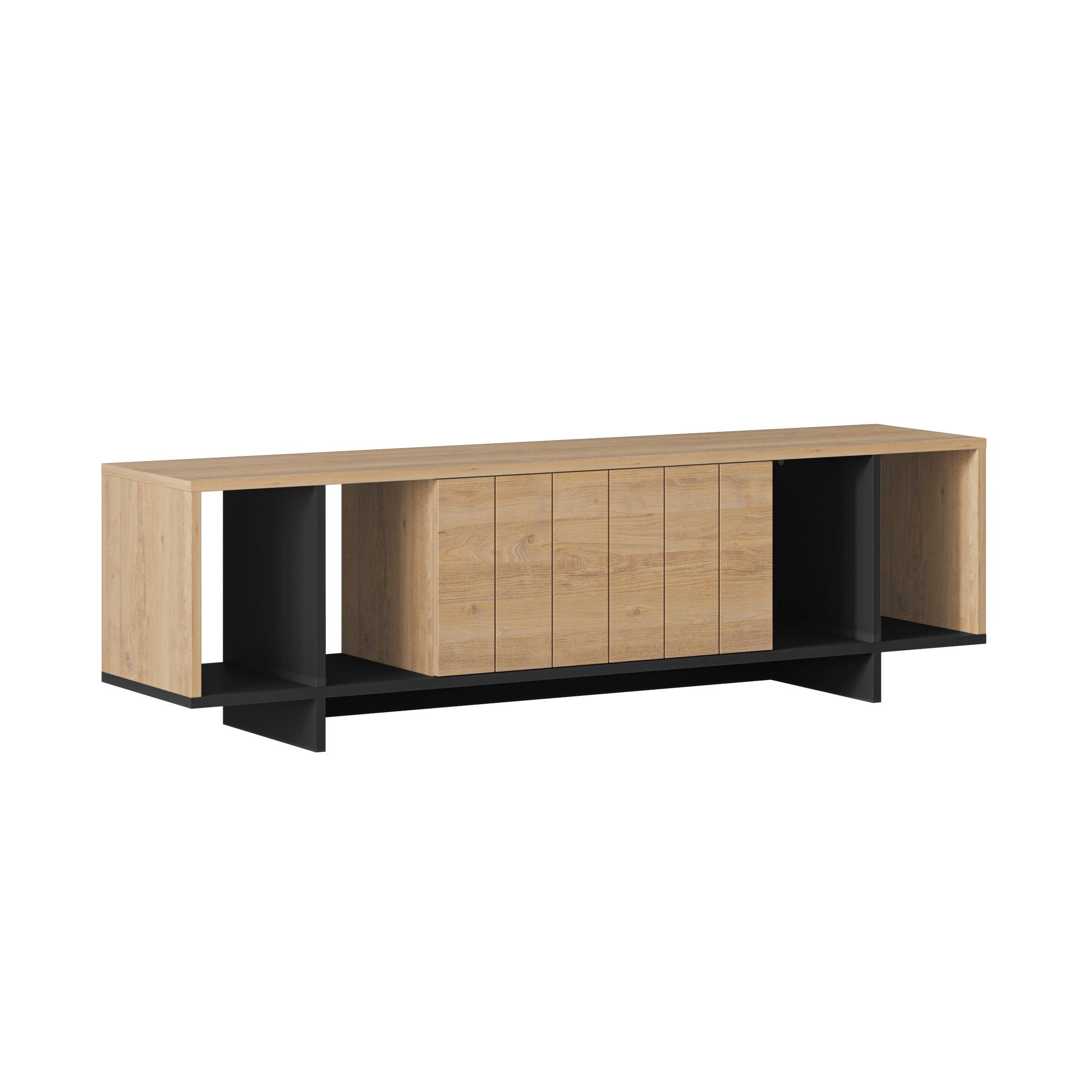 Zitano Modern TV Stand Multimedia Centre With Storage Cabinet 160cm - Decortie
