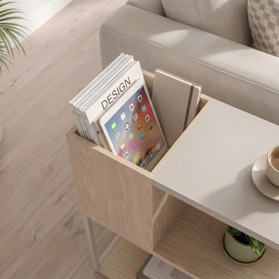 Tania Side Table with Storage Shelves - view 3