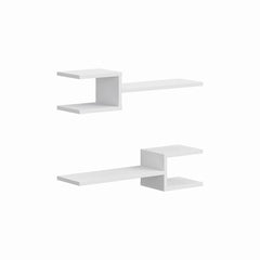 Fork Modern Floating Shelf Set 18.2cm Short – White